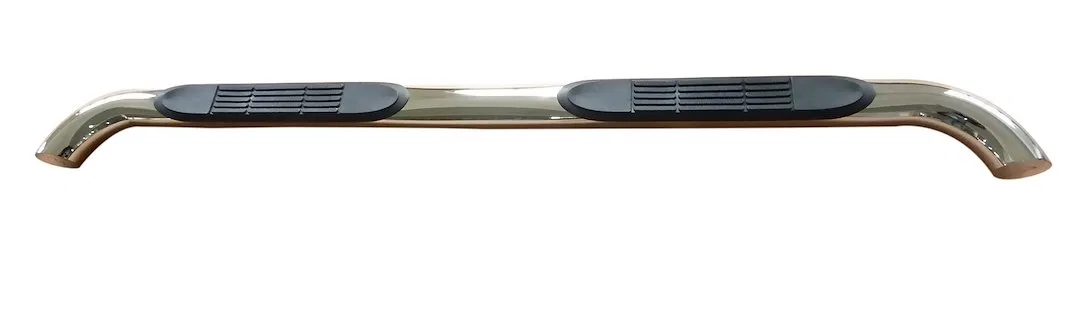 FD003S – VALUE BRAND Nerf Bar, With Step Pads 3 Inch Round Bent Polished Stainless Steel With Welded End Caps Rocker ...